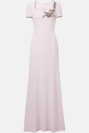 Alexander McQueen Vestido de fiesta en crepé adornado
