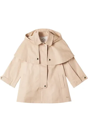 Chloé Chloé Kids Gabardina de algodón con capa