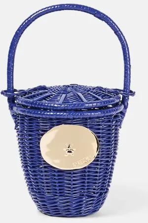 Patou Bolso saco Iconic de mimbre adornado