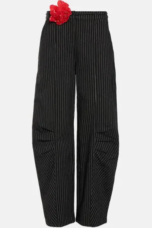 ROTATE Pantalones anchos con raya diplomática