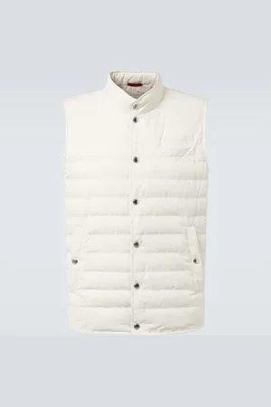 Brunello Cucinelli Chaleco de plumas acolchado