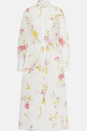 Erdem Vestido camisero de sirsaca de algodón