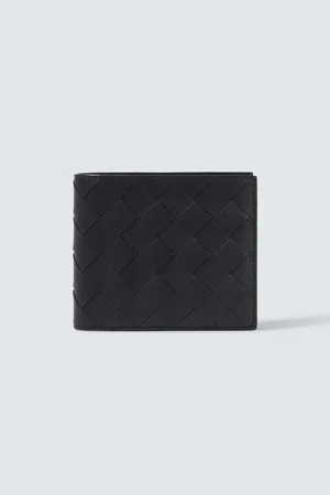 Bottega Veneta Cartera plegable de piel Intrecciato