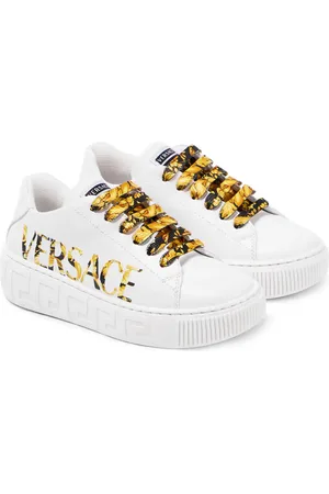 VERSACE Zapatillas Greca de piel