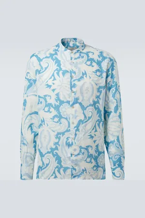 Etro Camisa de lino floral