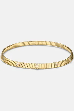 Bvlgari Gargantilla Tubogas de oro de 18 ct con diamantes