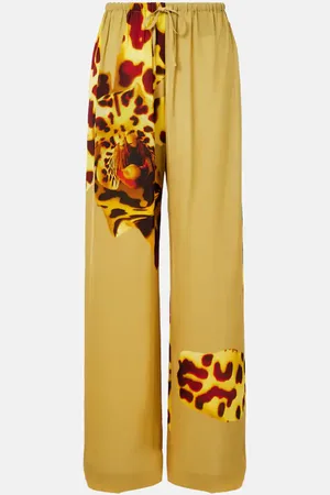 DRIES VAN NOTEN Pantalones anchos con estampado