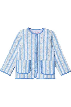 La Coqueta Chaqueta Susana de algodón floral a rayas