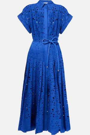 Rebecca Vallance Vestido camisero en encaje de algodón floral
