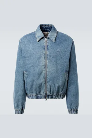 Ami Cazadora en denim desgastado Ami De Cœur