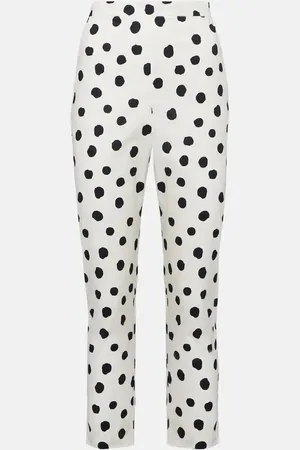 Adriana Degreas Pantalones capri en mezcla de algodón con lunares