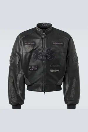 Balenciaga Chaqueta biker Round de piel