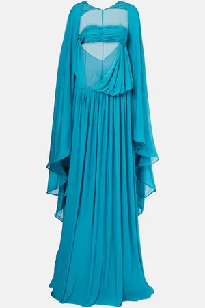 CHRISTOPHER ESBER Vestido largo drapeado Gyre Suspended Stream