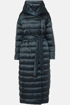 Max Mara Abrigo de plumas Novelo con cinturón