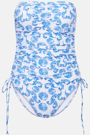 Melissa Odabash Bañador Sydney fruncido y estampado