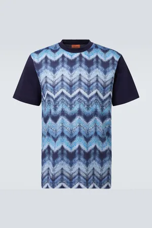 Missoni Camiseta en jersey de algodón en zigzag