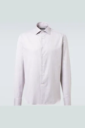 CANALI Camisa en mezcla de algodón a rayas