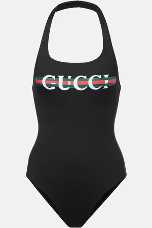 Gucci Bañador con Web y cuello halter