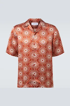 Frescobol Carioca Camisa bowling Roberto de seda estampada