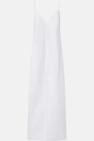 Khaite Vestido lencero Tulula de popelín de seda