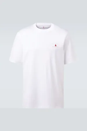 Brunello Cucinelli Camiseta en jersey de algodón con logo