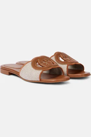 Gucci Sandalias GG con piel