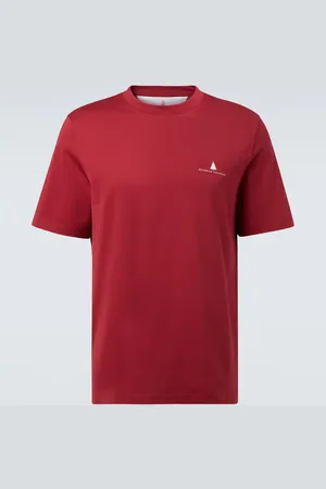 Brunello Cucinelli Camiseta en jersey de algodón con logo