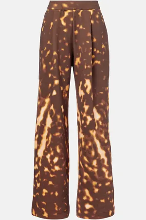 DRIES VAN NOTEN Pantalones anchos de algodón estampados