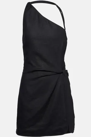 SIR Vestido corto asimétrico Affogato de lino
