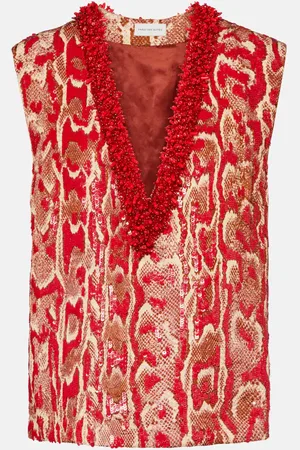 DRIES VAN NOTEN Top College con adornos