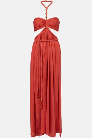 Isabel Marant Vestido largo de algodón con aberturas