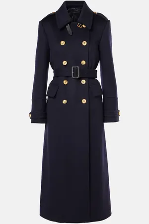 Tom Ford Abrigo en fieltro de lana virgen