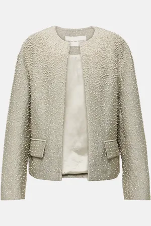 DRIES VAN NOTEN Chaqueta de jacquard con perlas