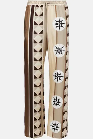 Loewe Pantalones anchos Paula’s Ibiza en satén de seda