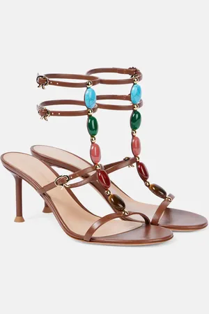 Gianvito Rossi Sandalias Shanti 70 de piel adornadas