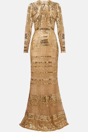 Elie saab Vestido de fiesta en tul metalizado