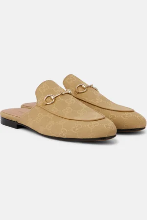 Gucci Mules Princetown Horsebit de lona GG