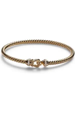 David Yurman Brazalete Buckle Cablespira® en oro de 18 ct con diamantes
