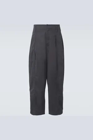 LEMAIRE Pantalones en sarga de algodón plisados