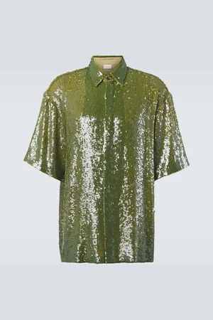 DRIES VAN NOTEN Camisa con lentejuelas