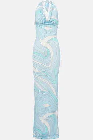 Puccini Vestido largo Marmo de satén