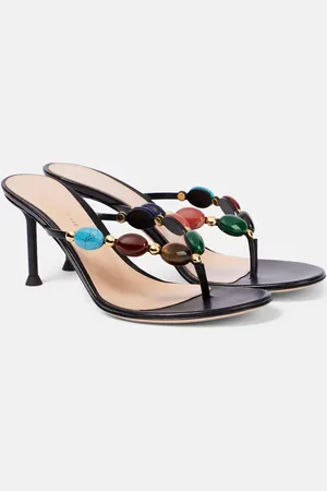 Gianvito Rossi Sandalias Shanti 70 de piel adornadas