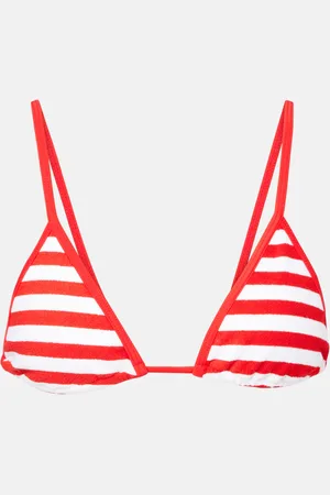 Jade Swim Top de bikini Via a rayas