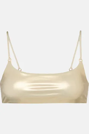 Jade Swim Top de bikini Hinge metalizado
