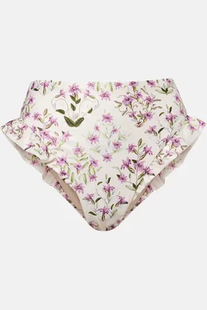Agua by Agua Bendita Braga de bikini Jengibre floral con volantes