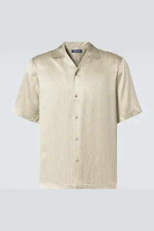Frescobol Carioca Camisa bowling Roberto de seda estampada