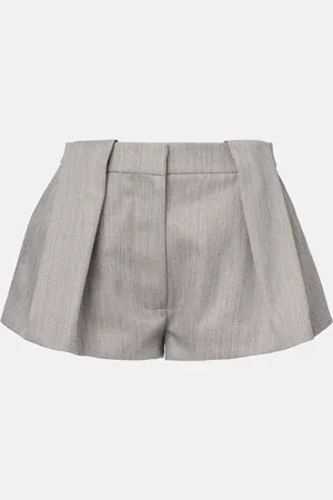 Stella McCartney Shorts en mezcla de lana de tiro alto