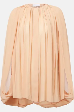 Stella McCartney Blusa en chifón de seda drapeada