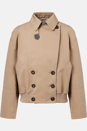 Brunello Cucinelli Chaqueta cropped de gabardina