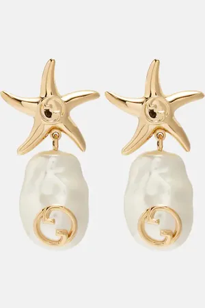 Gucci Pendientes de perlas sintéticas con GG
